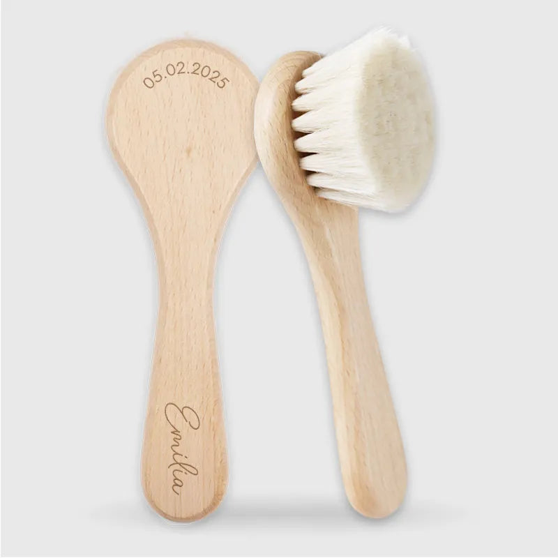 Personalisierte Haarbürste für Baby - Geschenk zur Geburt mit Name - Image 1