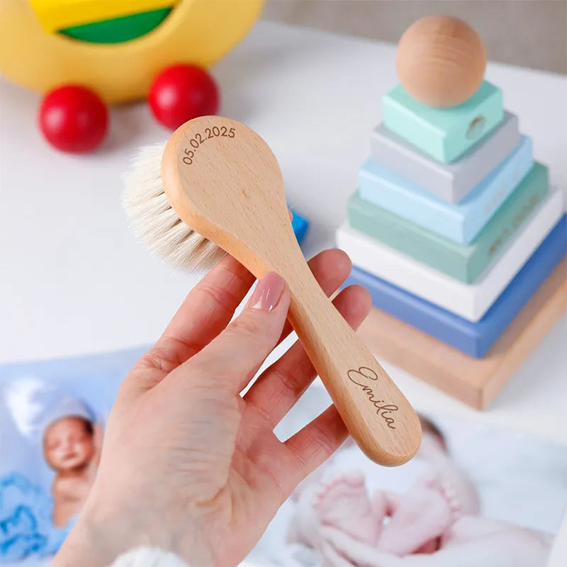 Personalisierte Haarbürste für Baby - Geschenk zur Geburt mit Name - Image 2