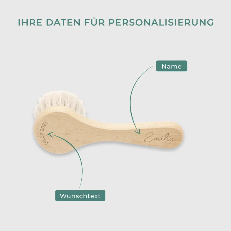 Personalisierte Haarbürste für Baby - Geschenk zur Geburt mit Name - Image 3