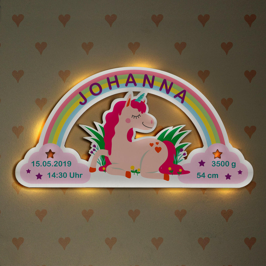 Schlummerlicht Baby mit Namen - Kinder Nachtlicht Personalisiert - Einhorn - Image 2