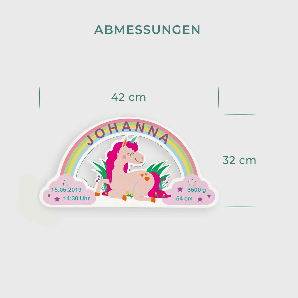 Schlummerlicht Baby mit Namen - Kinder Nachtlicht Personalisiert - Einhorn - Image 5