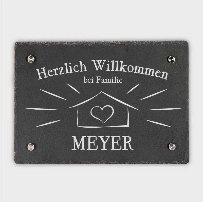 Türschild Personalisiert - Druck mit Name & Familie - Hausschild Sweet Home - Image 8