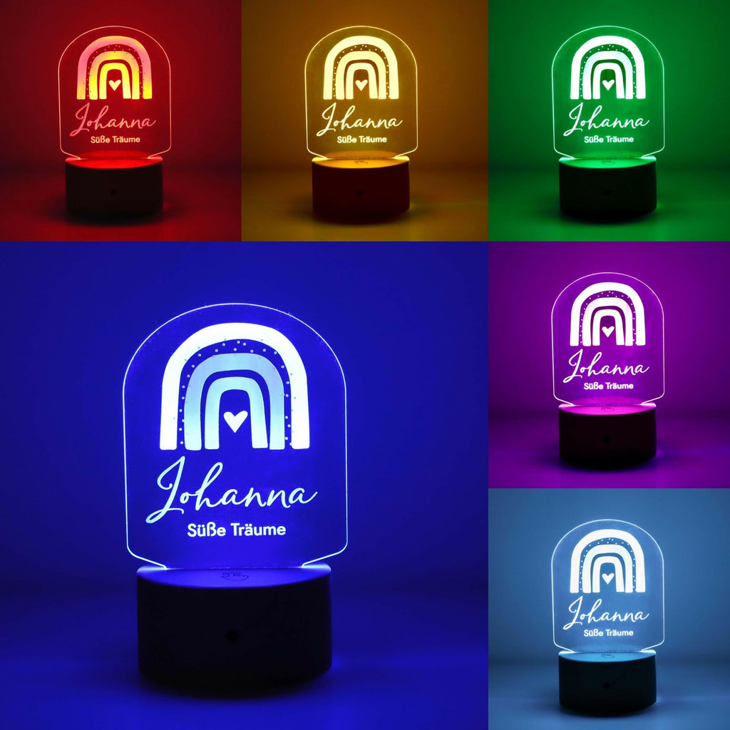LED Kinder Nachtlicht - Personalisiert - Schlummerlicht Baby mit Namen - Farbregenbogen 3D Lampe - Image 4