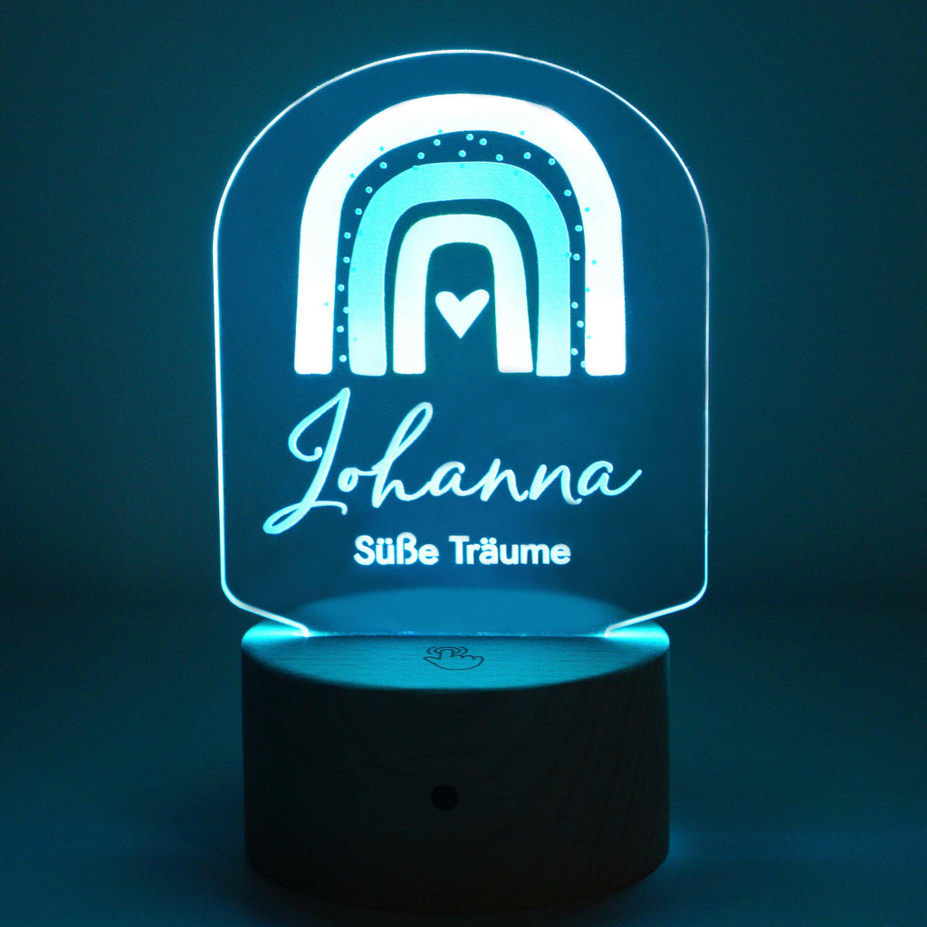LED Kinder Nachtlicht - Personalisiert - Schlummerlicht Baby mit Namen - Farbregenbogen 3D Lampe - Image 3