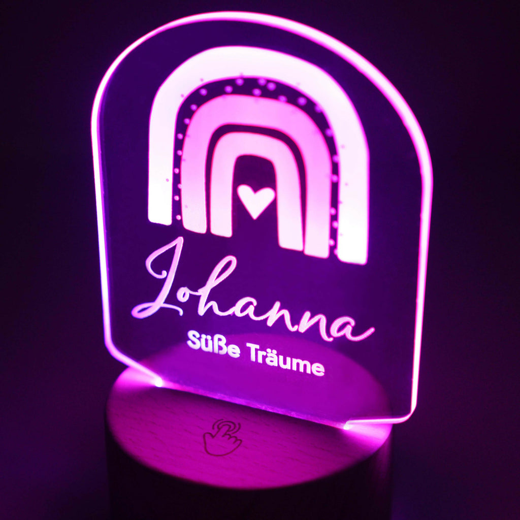 LED Kinder Nachtlicht - Personalisiert - Schlummerlicht Baby mit Namen - Farbregenbogen 3D Lampe - Image 9