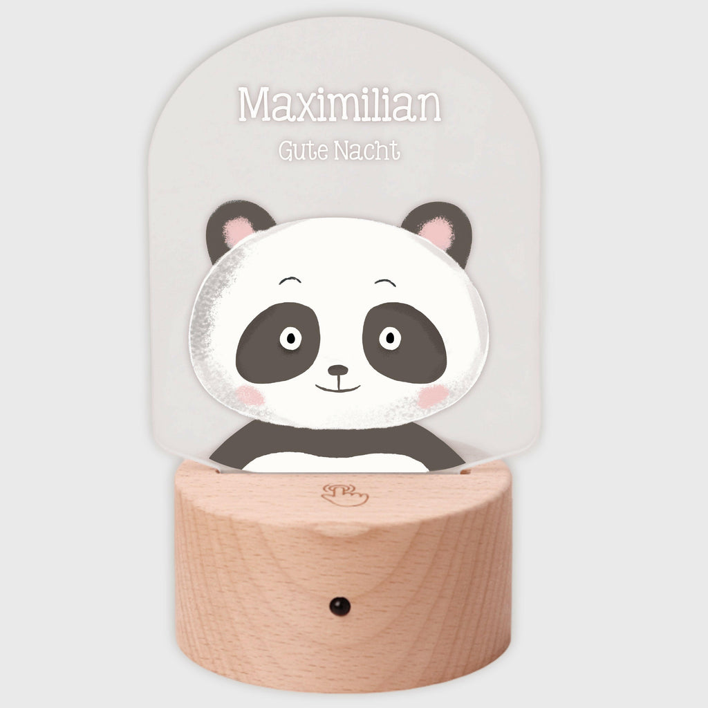 LED Kinder Nachtlicht - Personalisiert - Schlummerlicht Baby mit Namen - Panda 3D Lampe - Image 1