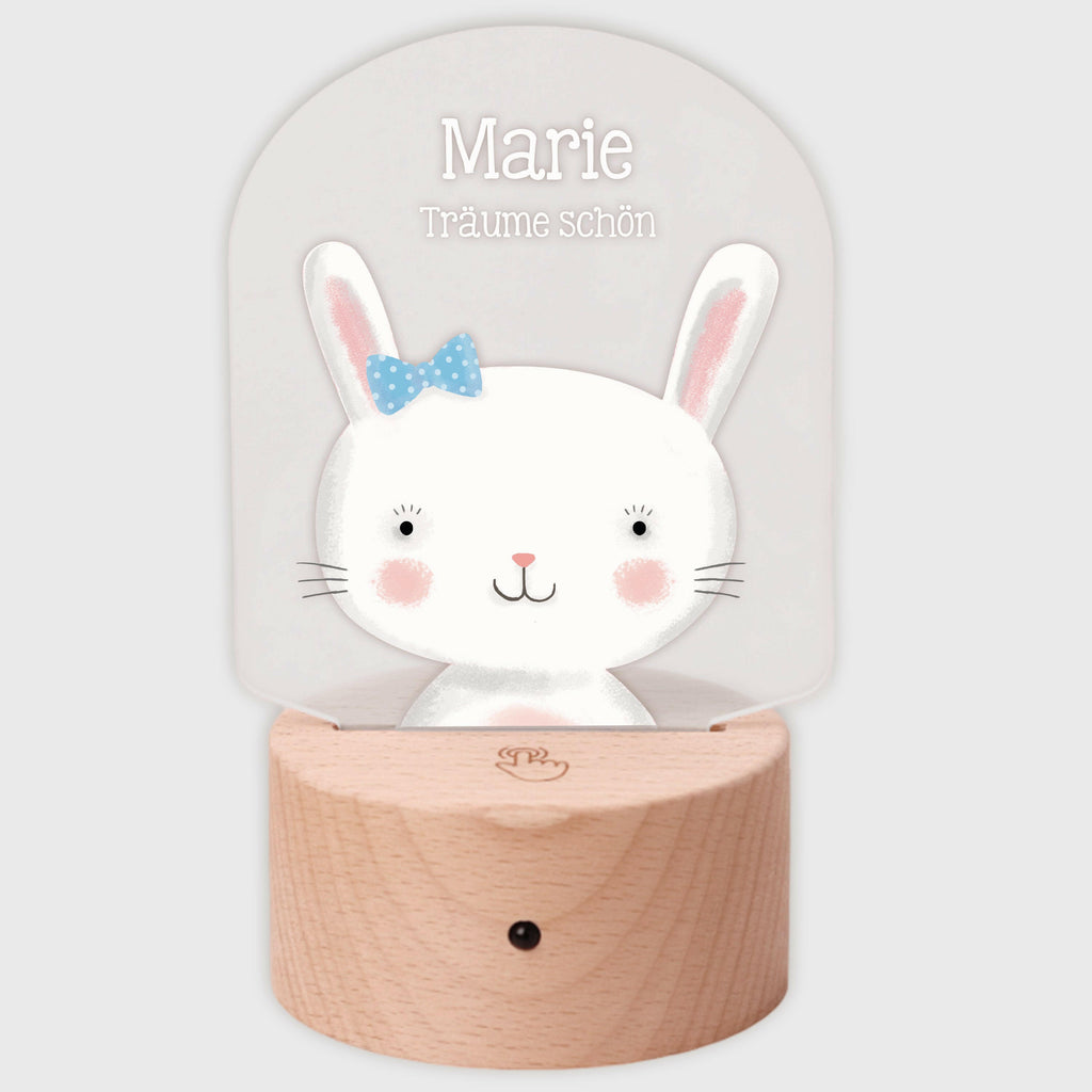 LED Kinder Nachtlicht - Personalisiert - Schlummerlicht Baby mit Namen - Hase 3D Lampe - Image 1