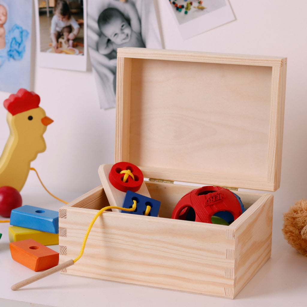 Erinnerungsbox für Baby - Safari - Holzkiste zur Geburt - Natur, FSC® - Image 6