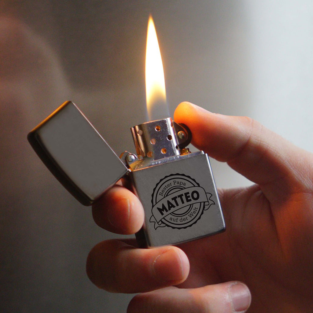 Personalisiertes Zippo Benzinfeuerzeug - Bester Papa - Image 2