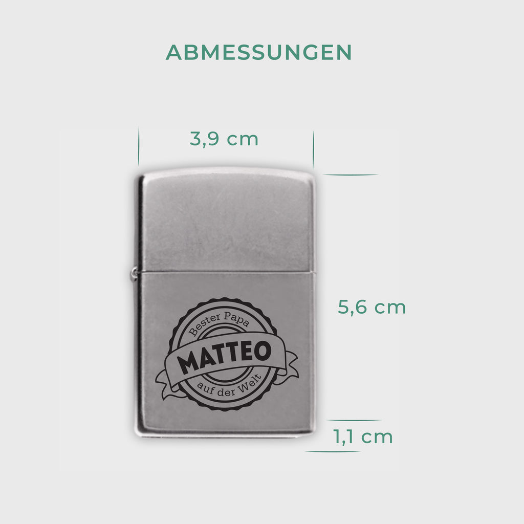Personalisiertes Zippo Benzinfeuerzeug - Bester Papa - Image 6