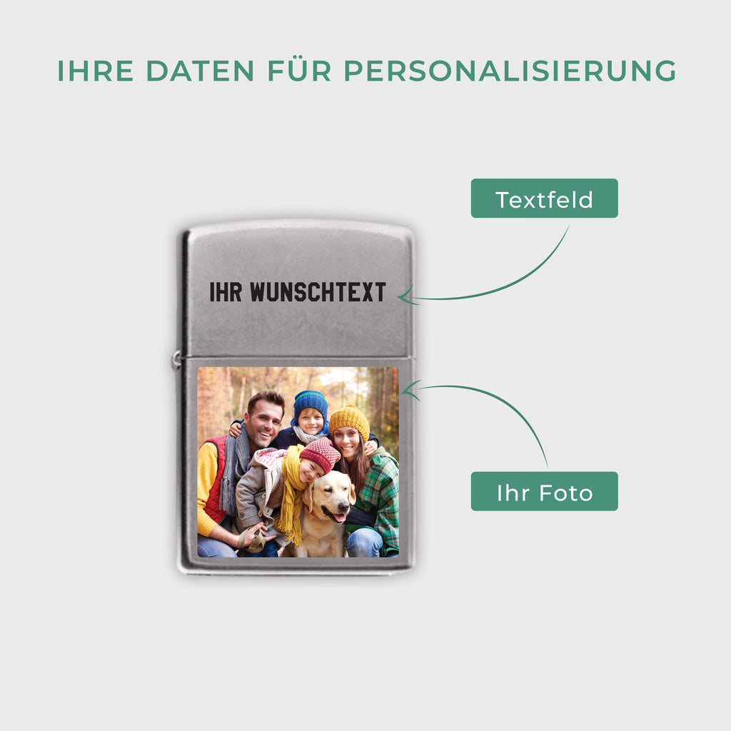 Personalisiertes Zippo Benzinfeuerzeug mit Foto - Farbfoto - Image 4