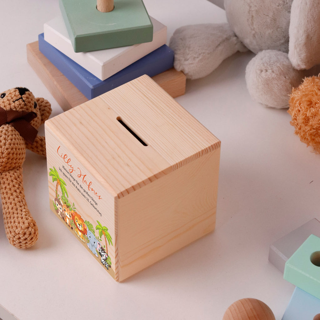 Kinder Spardose Personalisiert mit Namen - Safari - Image 8