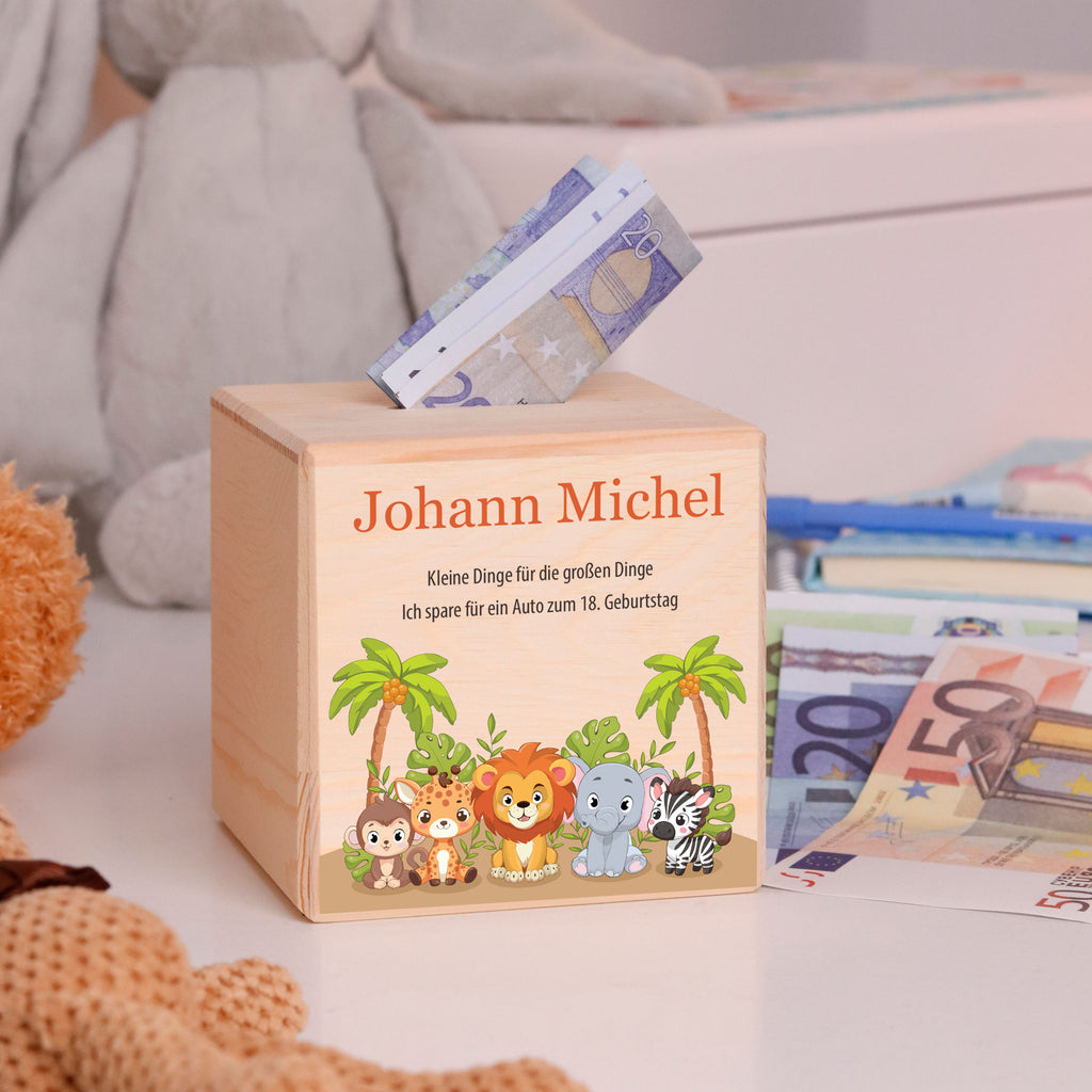 Kinder Spardose Personalisiert mit Namen - Safari - Image 9