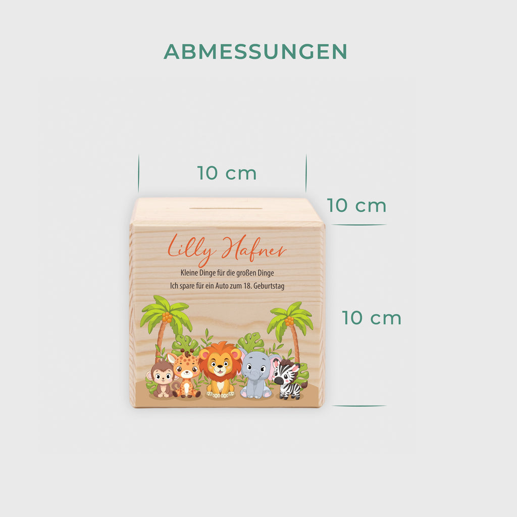 Kinder Spardose Personalisiert mit Namen - Safari - Image 5