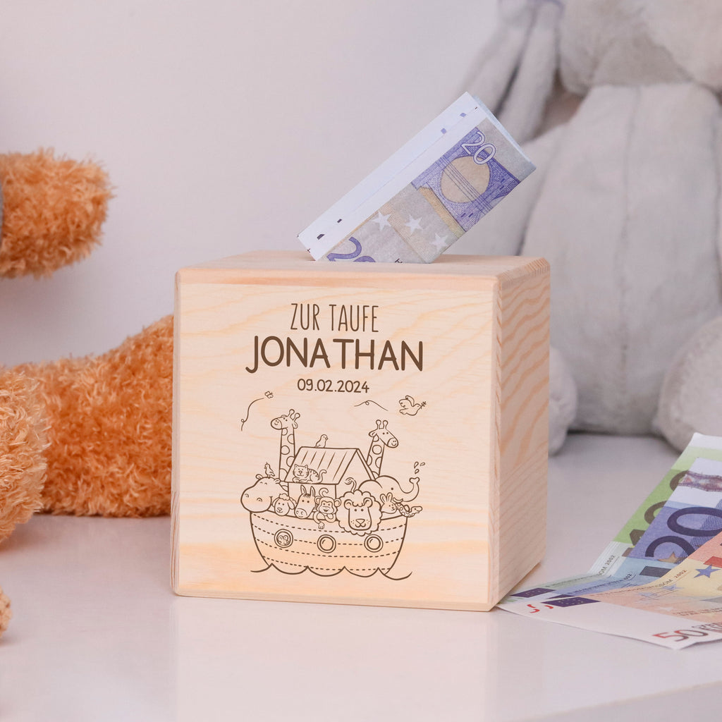Kinder Spardose Personalisiert mit Namen - Arche Noah - Image 4