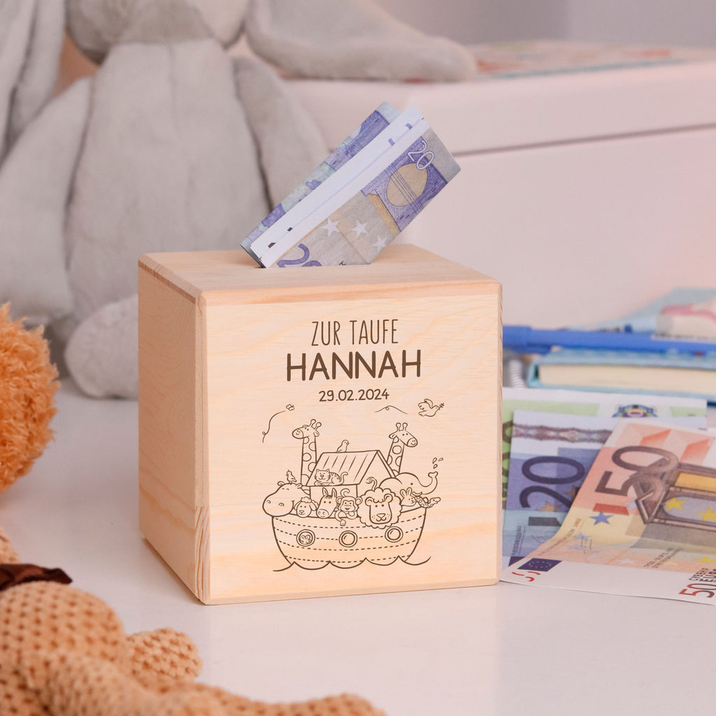 Kinder Spardose Personalisiert mit Namen - Arche Noah - Image 8