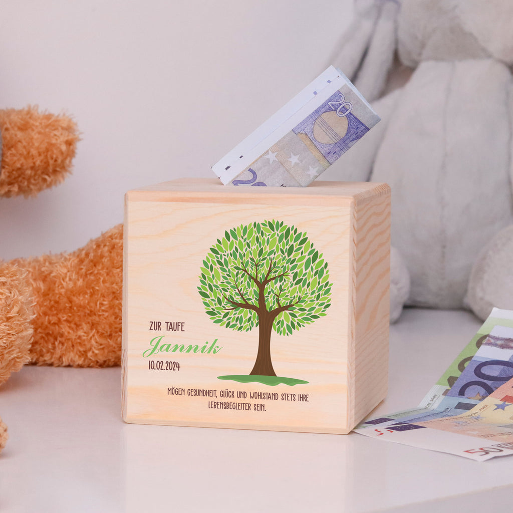 Kinder Spardose Personalisiert mit Namen - Lebensbaum, Natur - Image 4