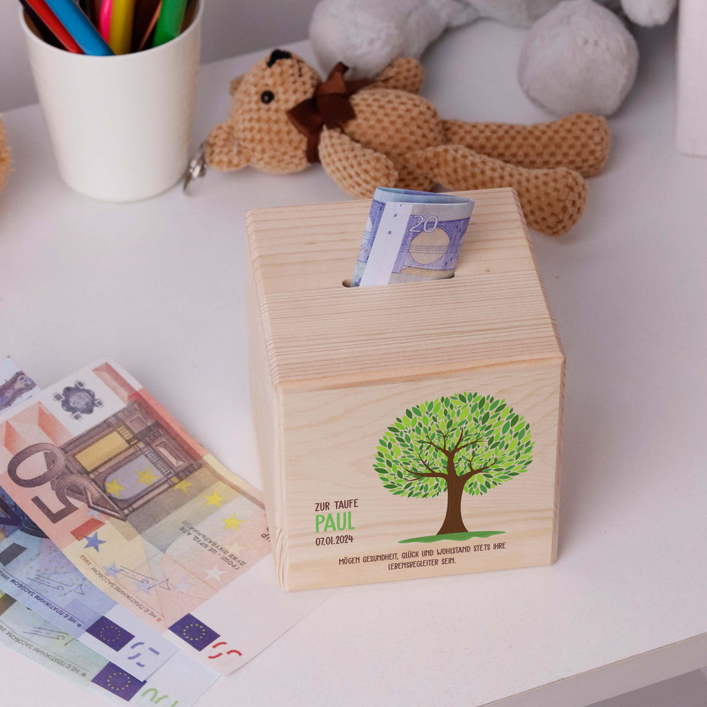 Kinder Spardose Personalisiert mit Namen - Lebensbaum, Natur - Image 6