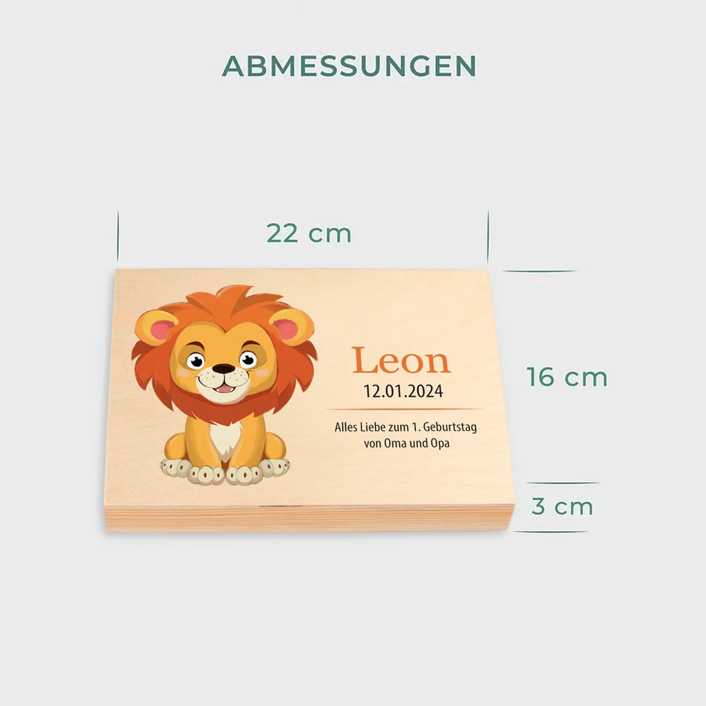 Kinderbesteck personalisiert mit Namen - Besteckset Löwe Motiv - Image 5