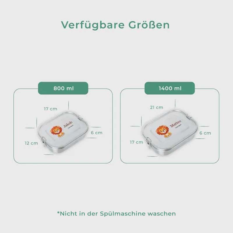 Personalisierte Brotdose - Löwe - 800-1400 ml - Image 5