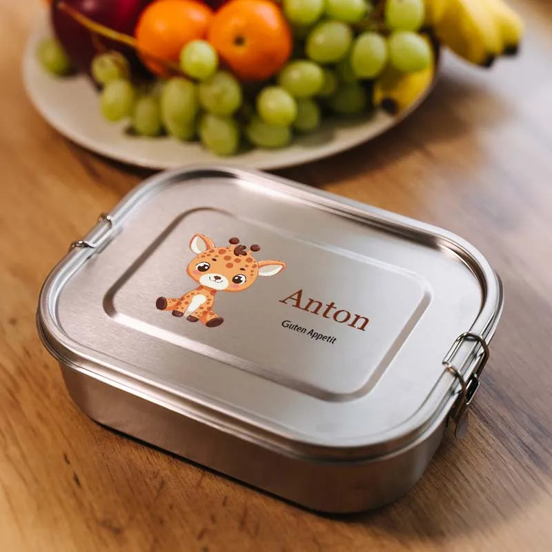 Personalisierte Brotdose - Giraffe  - 800-1400 ml - Image 4