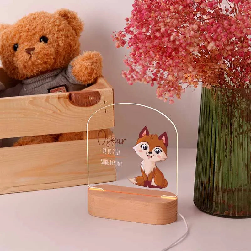LED Kinder Nachtlicht - Personalisiert mit Namen - Fuchs - Image 6