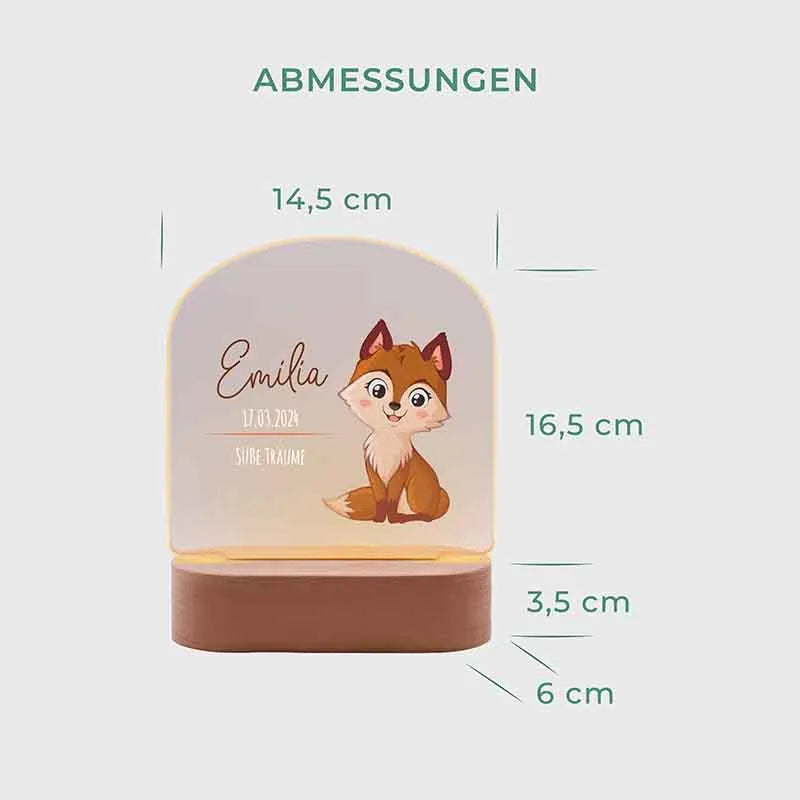 LED Kinder Nachtlicht - Personalisiert mit Namen - Fuchs - Image 5