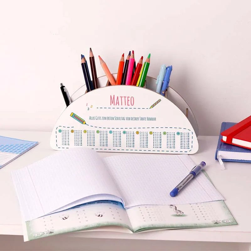 Personalisierter Schreibtisch Organizer für Kinder - Schule Motiv - Image 2