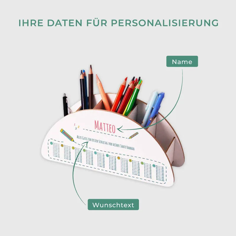 Personalisierter Schreibtisch Organizer für Kinder - Schule Motiv - Image 3