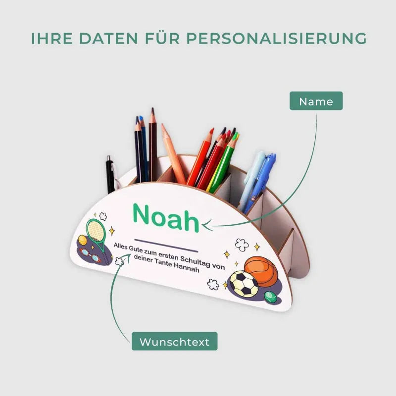 Personalisierter Schreibtisch Organizer für Kinder - Sport Motiv - Image 3