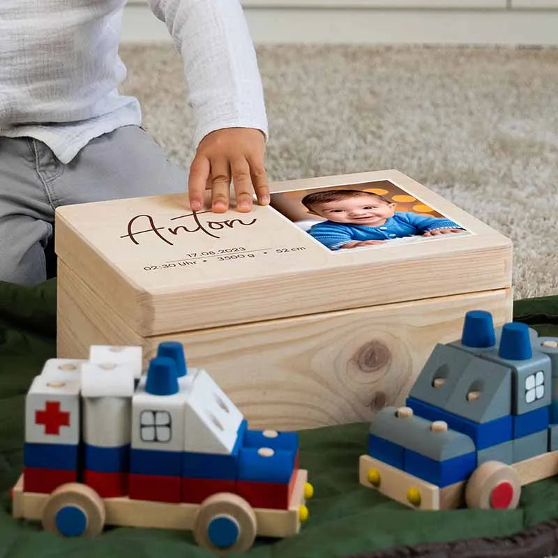 Personalisierte Baby Erinnerungsbox mit Foto - Farbfoto - Image 7