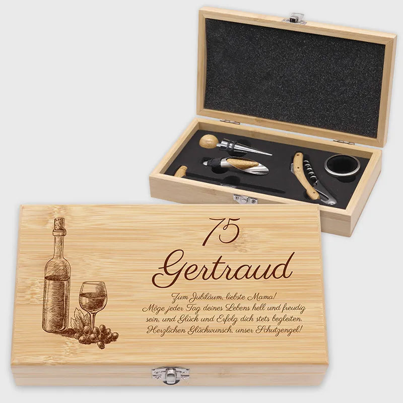 Weinflaschenöffner-Set Personalisiert – Jubiläums-Geschenk