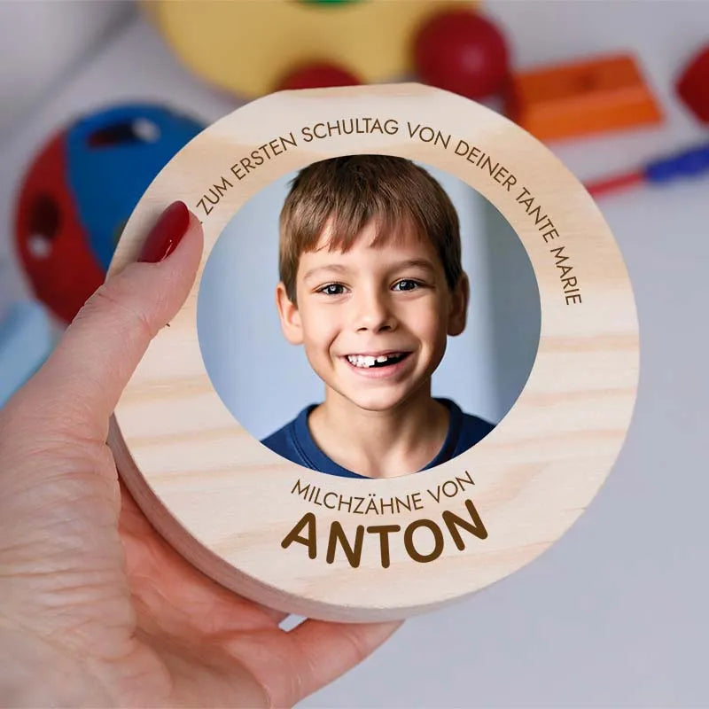 Personalisierte Milchzahndose – Holzbox mit Foto & Namen - Image 4