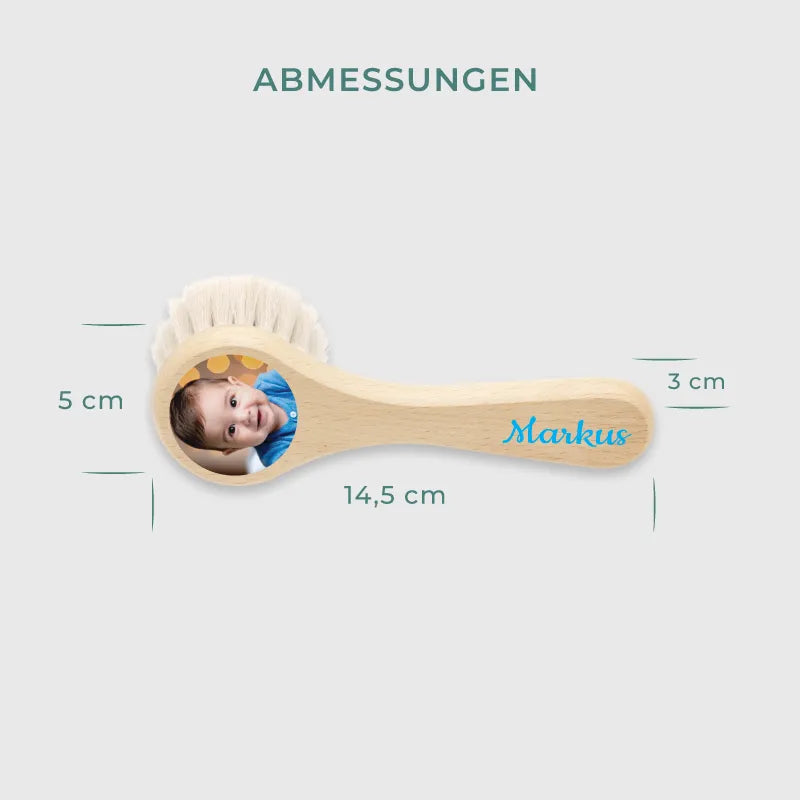 Personalisierte Haarbürste für Babys - Geschenk zur Geburt mit Foto  Image 5