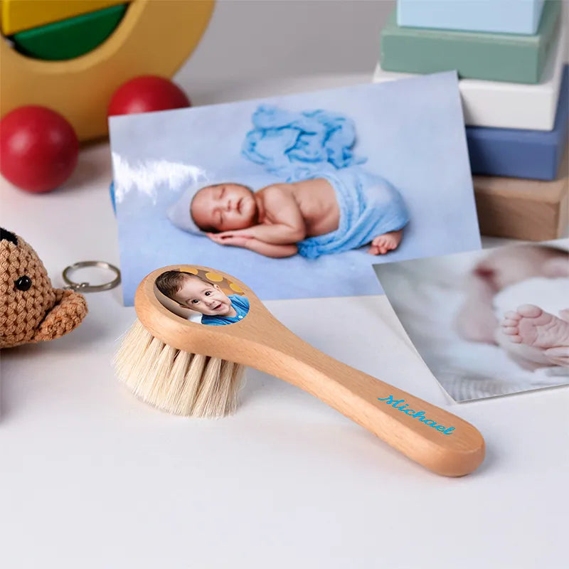 Personalisierte Haarbürste für Babys - Geschenk zur Geburt mit Foto  Image 6