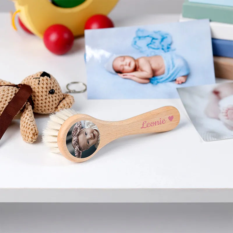 Personalisierte Haarbürste für Baby - Geschenk zur Geburt mit Foto, Name - Image 6