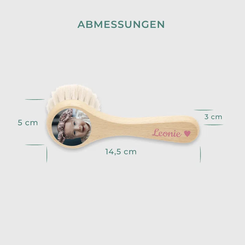 Personalisierte Haarbürste für Baby - Geschenk zur Geburt mit Foto, Name - Image 5