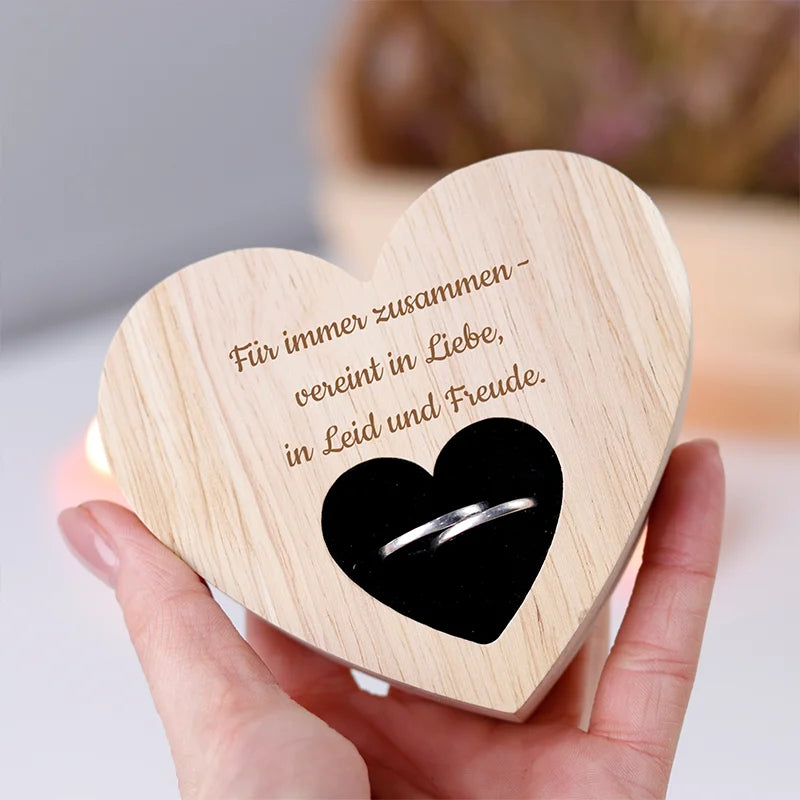 Personalisiertes Ringkissen zur Hochzeit & Verlobung mit Wunschtext - Image 2