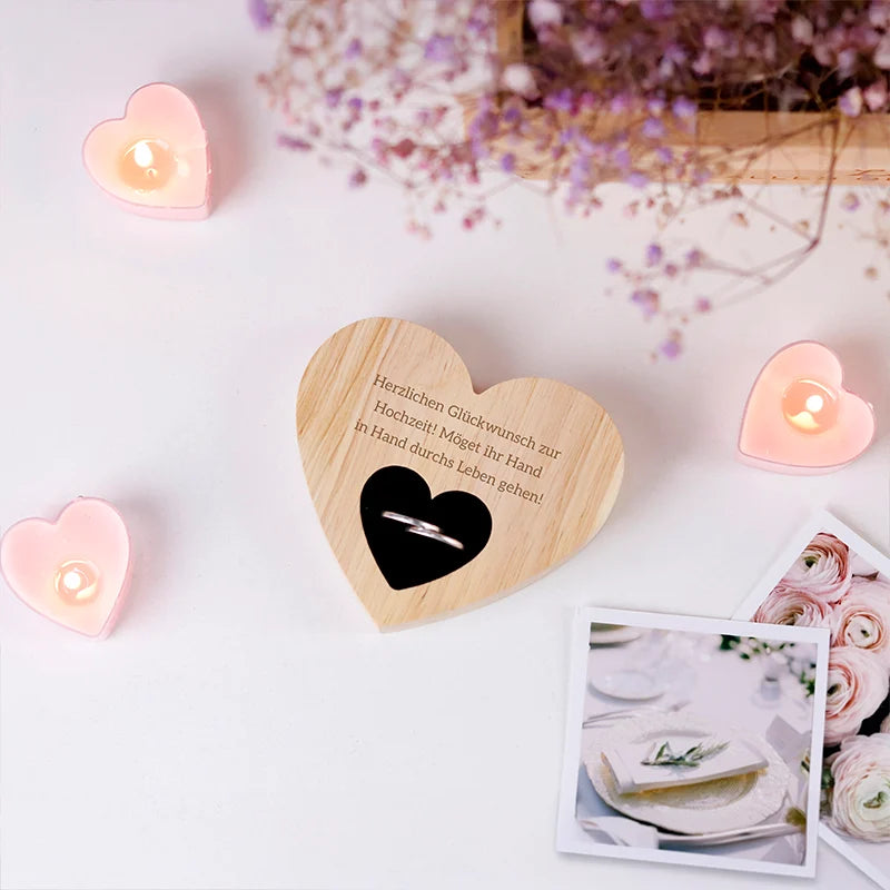 Personalisiertes Ringkissen zur Hochzeit & Verlobung mit Wunschtext - Image 8