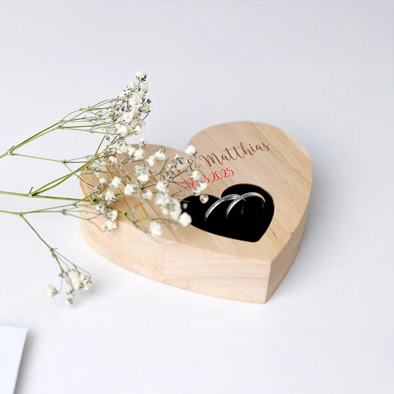 Personalisiertes Ringkissen zur Hochzeit & Verlobung mit Namen & Datum - Image 7