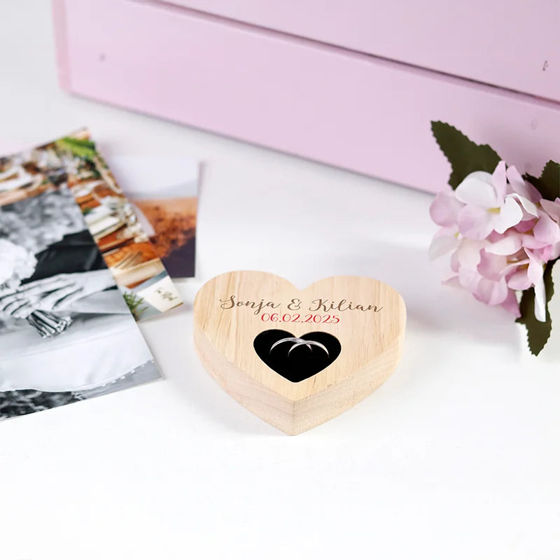 Personalisiertes Ringkissen zur Hochzeit & Verlobung mit Namen & Datum - Image 8
