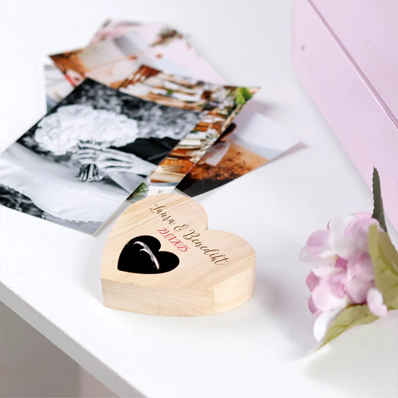 Personalisiertes Ringkissen zur Hochzeit & Verlobung mit Namen & Datum - Image 9