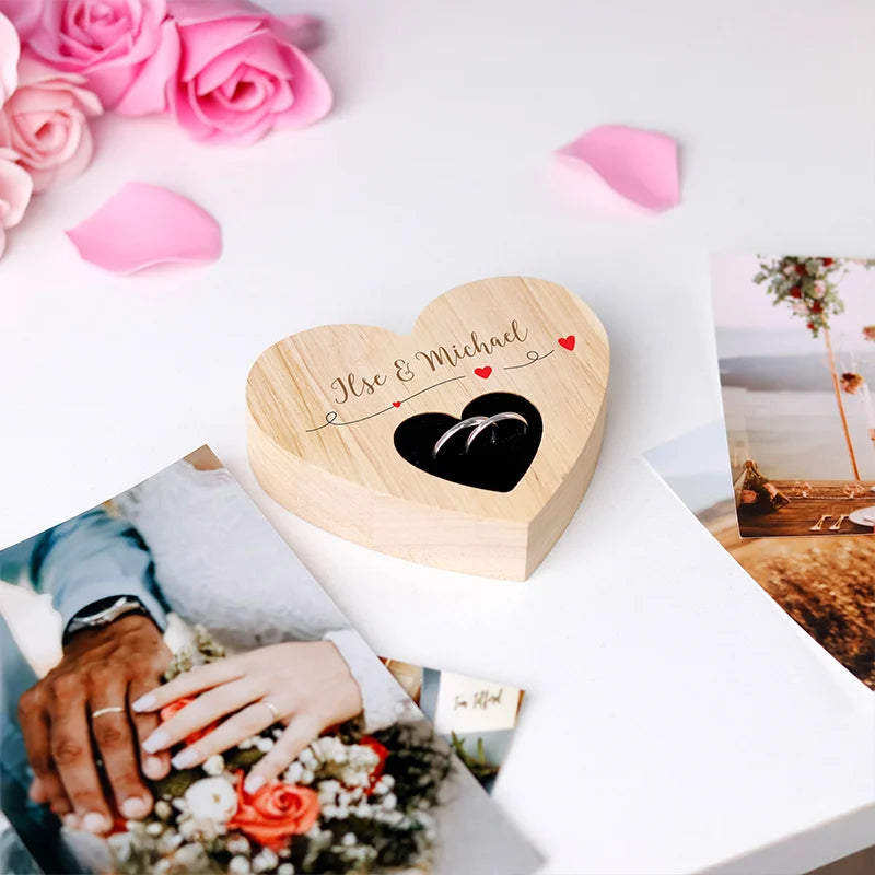 Personalisiertes Ringkissen zur Hochzeit & Verlobung mit 2 Namen - Image 4