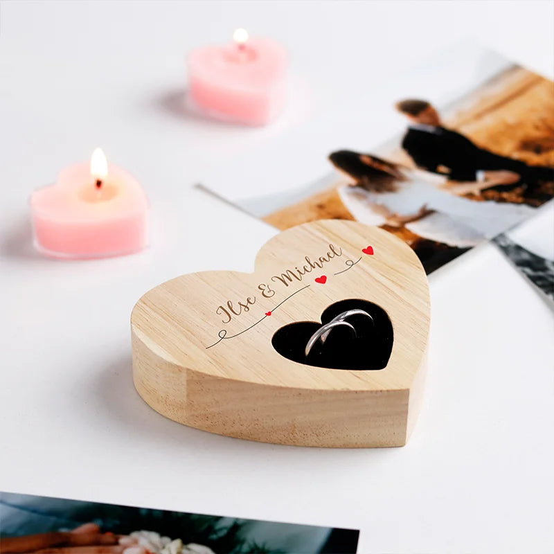 Personalisiertes Ringkissen zur Hochzeit & Verlobung mit 2 Namen - Image 7