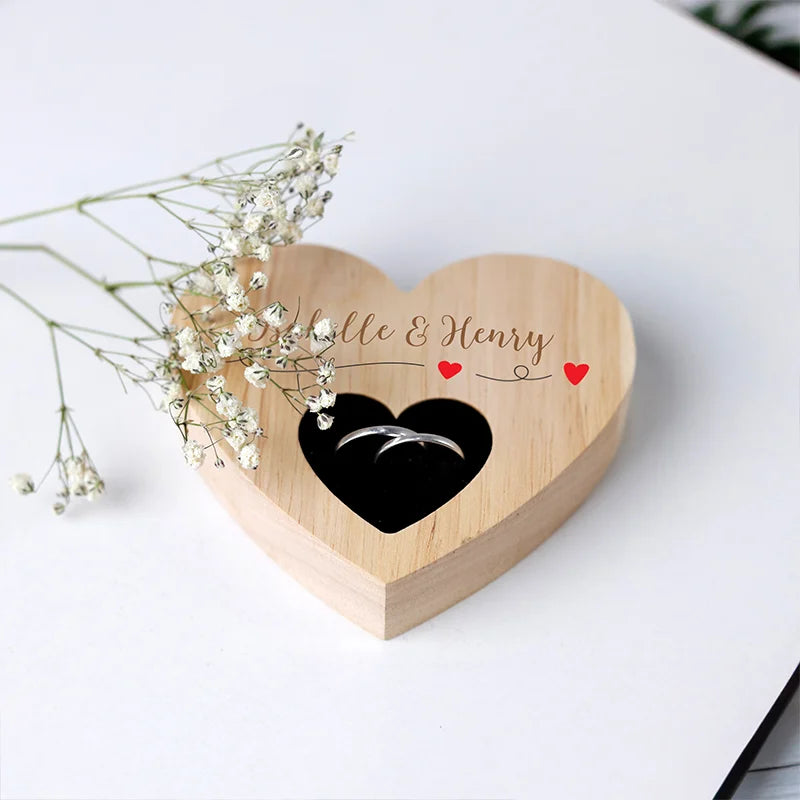 Personalisiertes Ringkissen zur Hochzeit & Verlobung mit 2 Namen - Image 8
