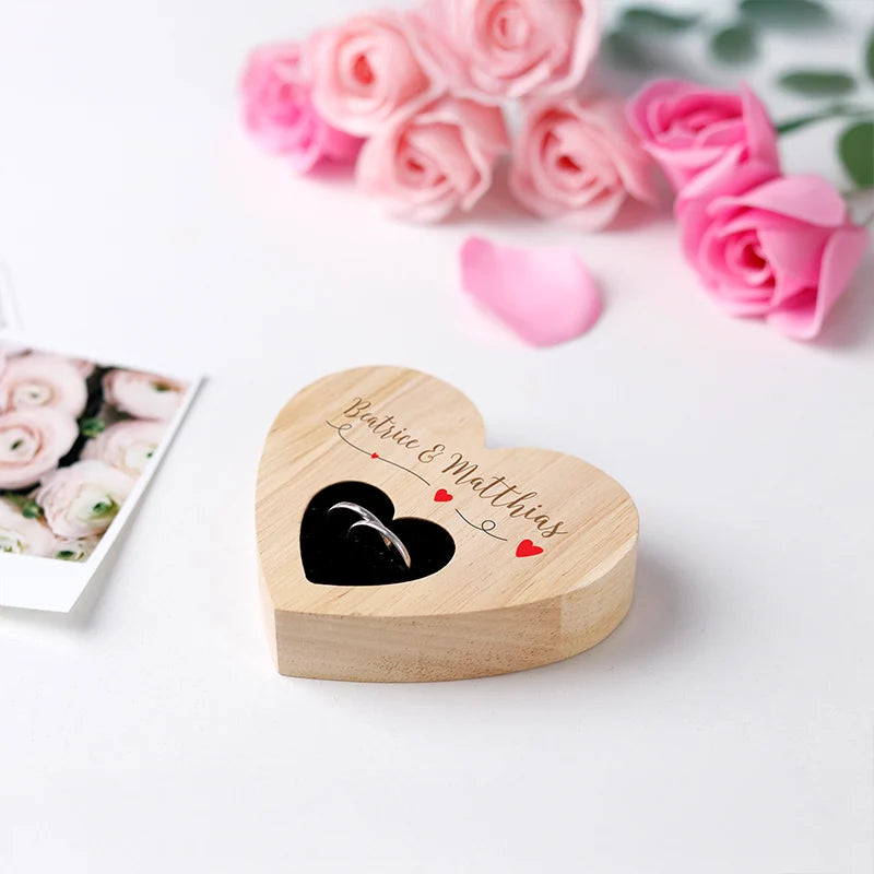 Personalisiertes Ringkissen zur Hochzeit & Verlobung mit 2 Namen - Image 9