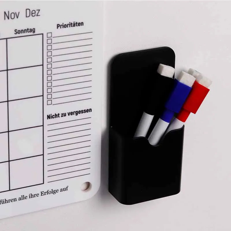 Personalisierter Acrylglas Wandkalender abwischbar | Familienplaner mit Name - Weiß - Image 10