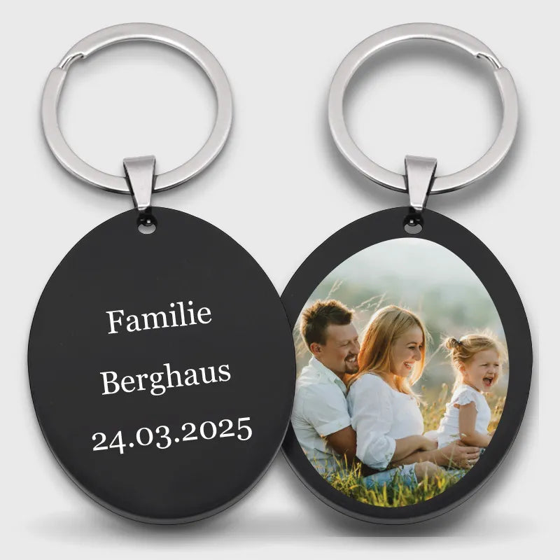 Personalisierter Schlüsselanhänger mit Foto & Widmung aus Acrylglas | Oval - Image 11