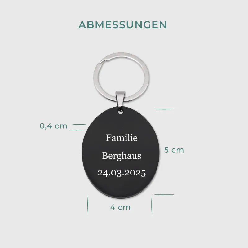 Personalisierter Schlüsselanhänger mit Foto & Widmung aus Acrylglas | Oval - Image 6