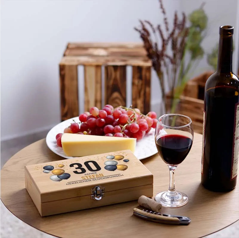 Personalisiertes Weinöffner-Set zum Jubiläum